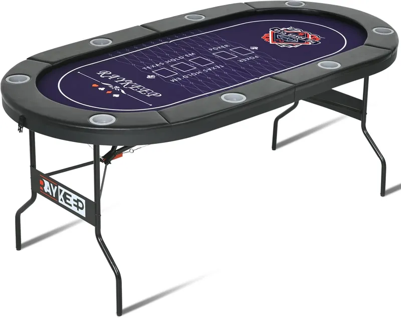RAYKEEP 71 Inch Poker Table Foldable